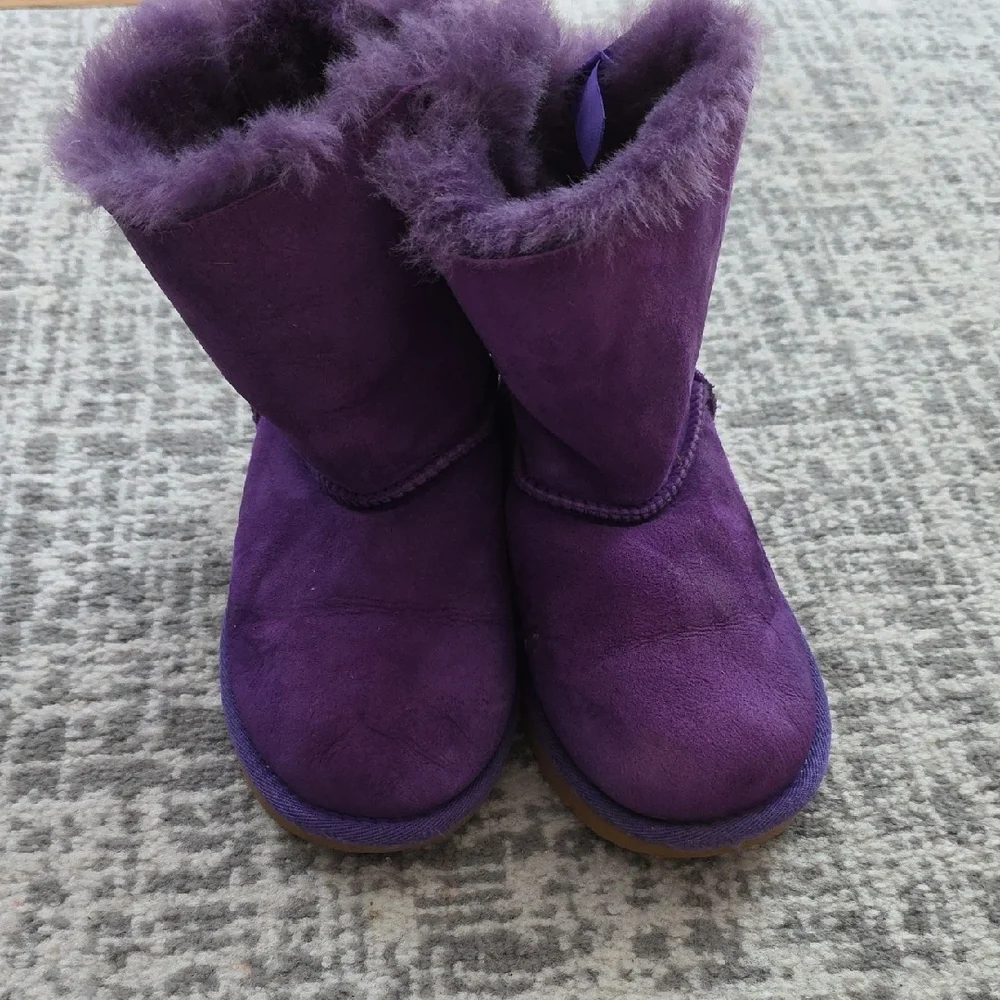 UGG Purple Fur-Lined Boots - Picture 3 of 5